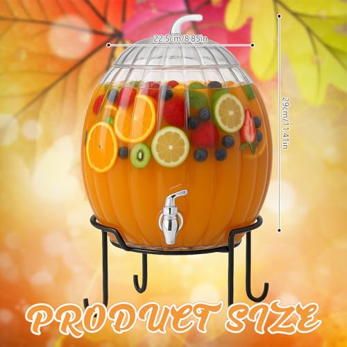 1.3 Gallon Glass Beverage Dispenser with Stand and Spigot N8650