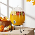 1.3 Gallon Glass Beverage Dispenser with Stand and Spigot N8650