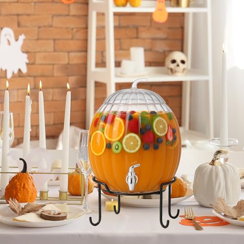 1.3 Gallon Glass Beverage Dispenser with Stand and Spigot N8650