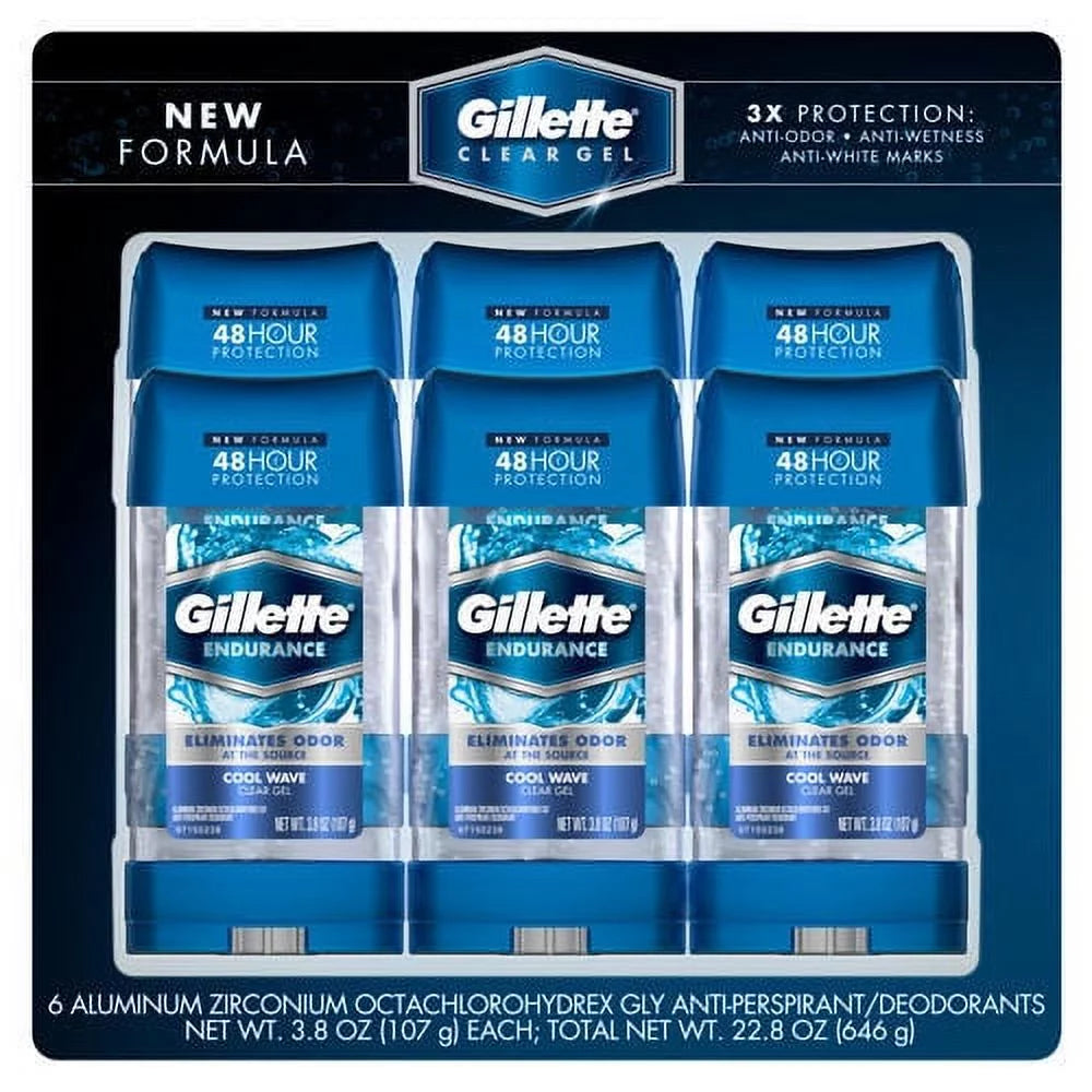 Anti-Perspirant Deodorant Clear Gel 3.8 oz Pack of 6 W626044