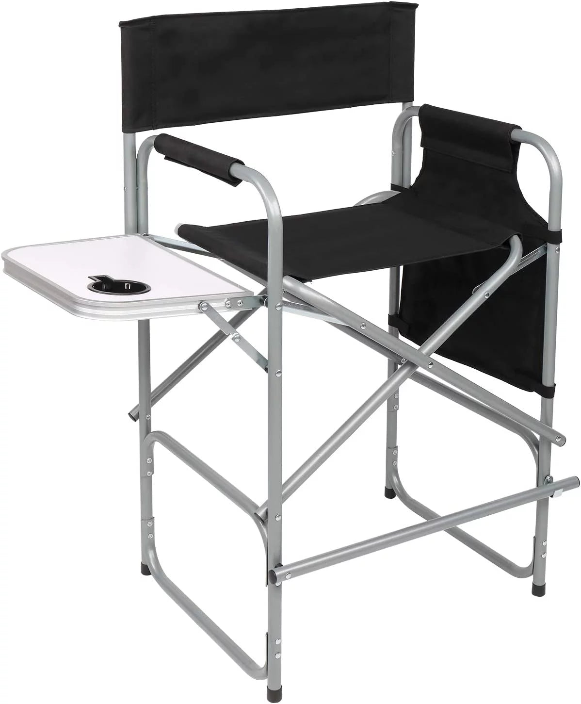26" Tall Folding Directors Chair with Side Table M961