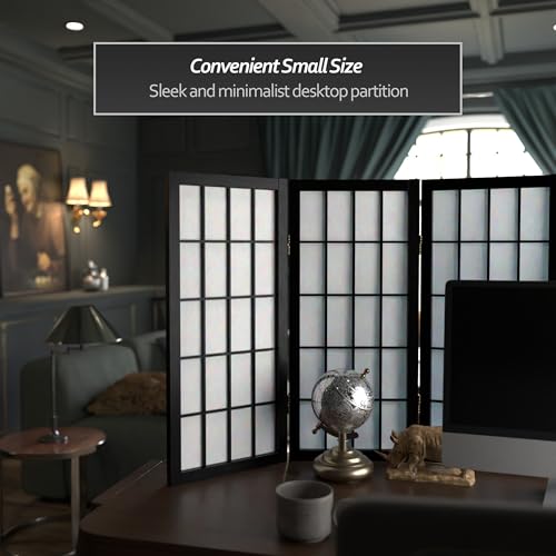 2 ft. 3 Panels Rosewood Shoji Screen Y34647