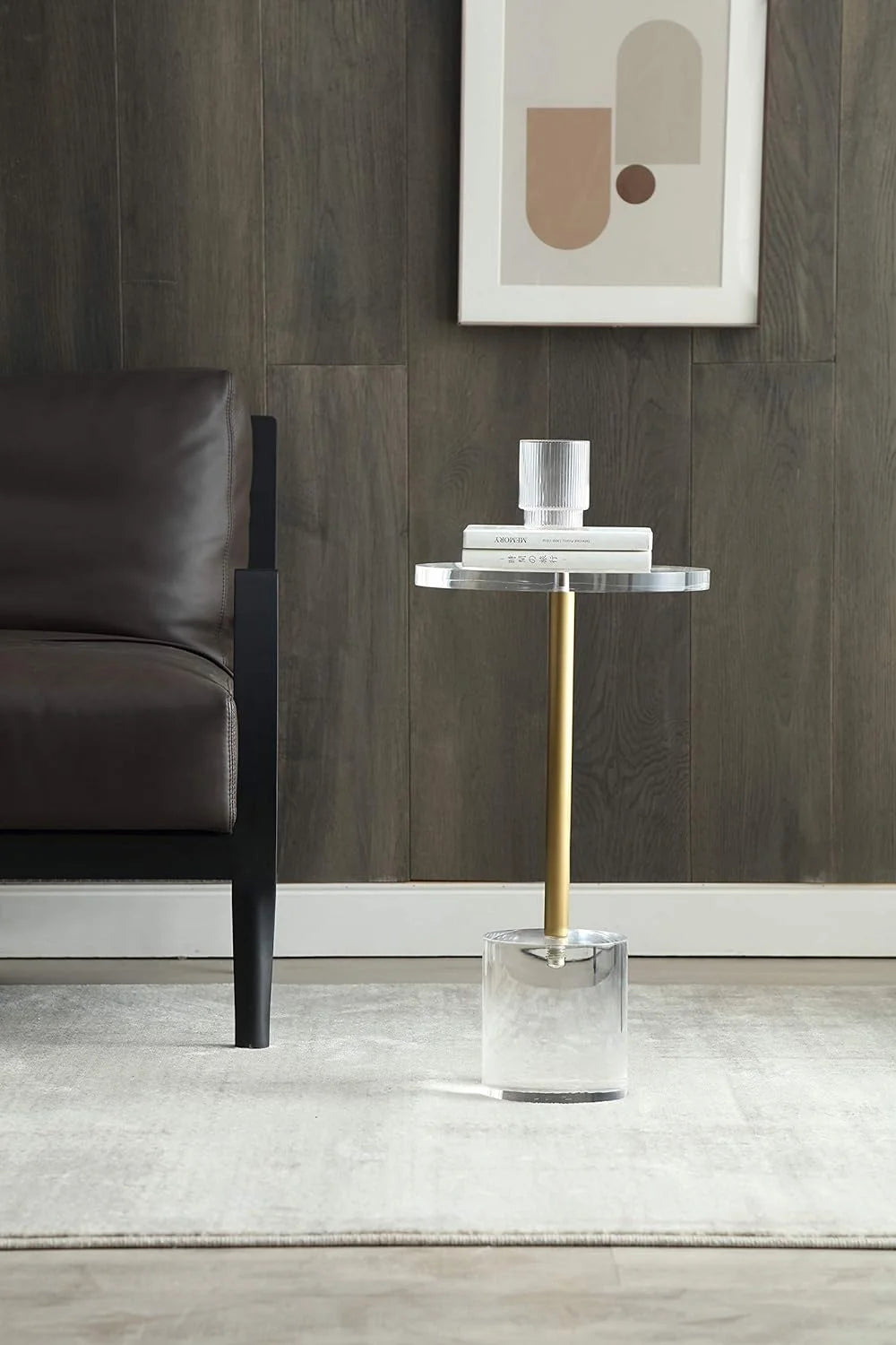 Clear Acrylic Round End Table Q57153
