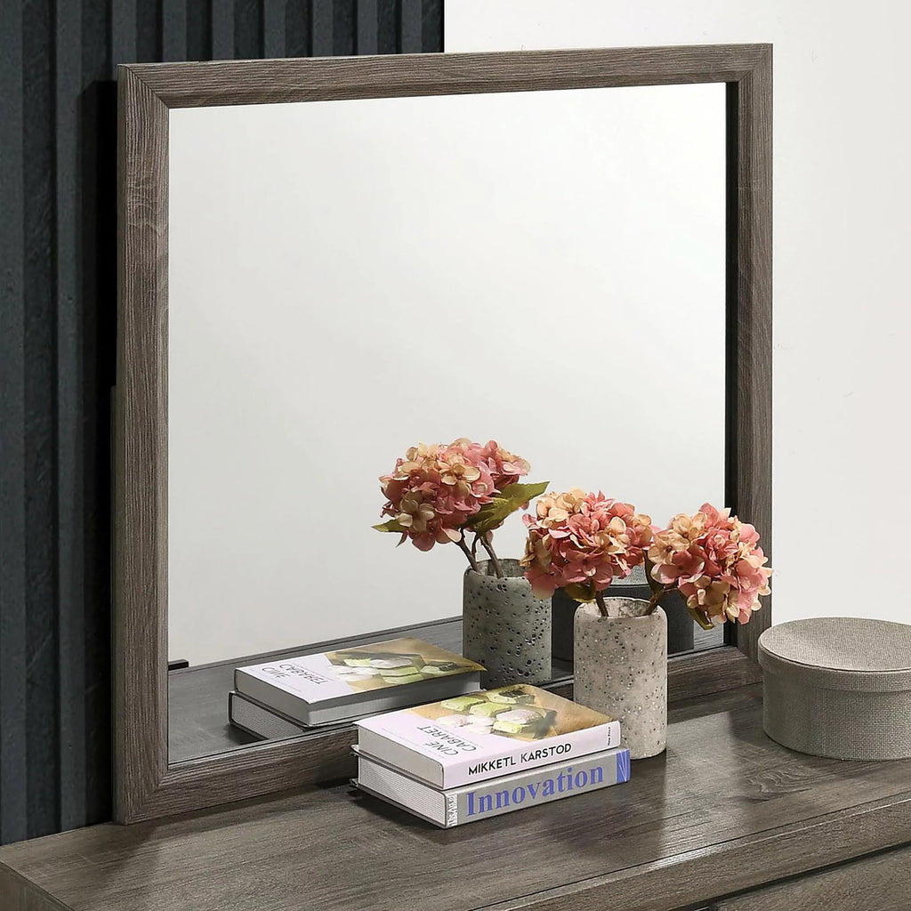19" x 24" Gray Dresser Mirror U30400