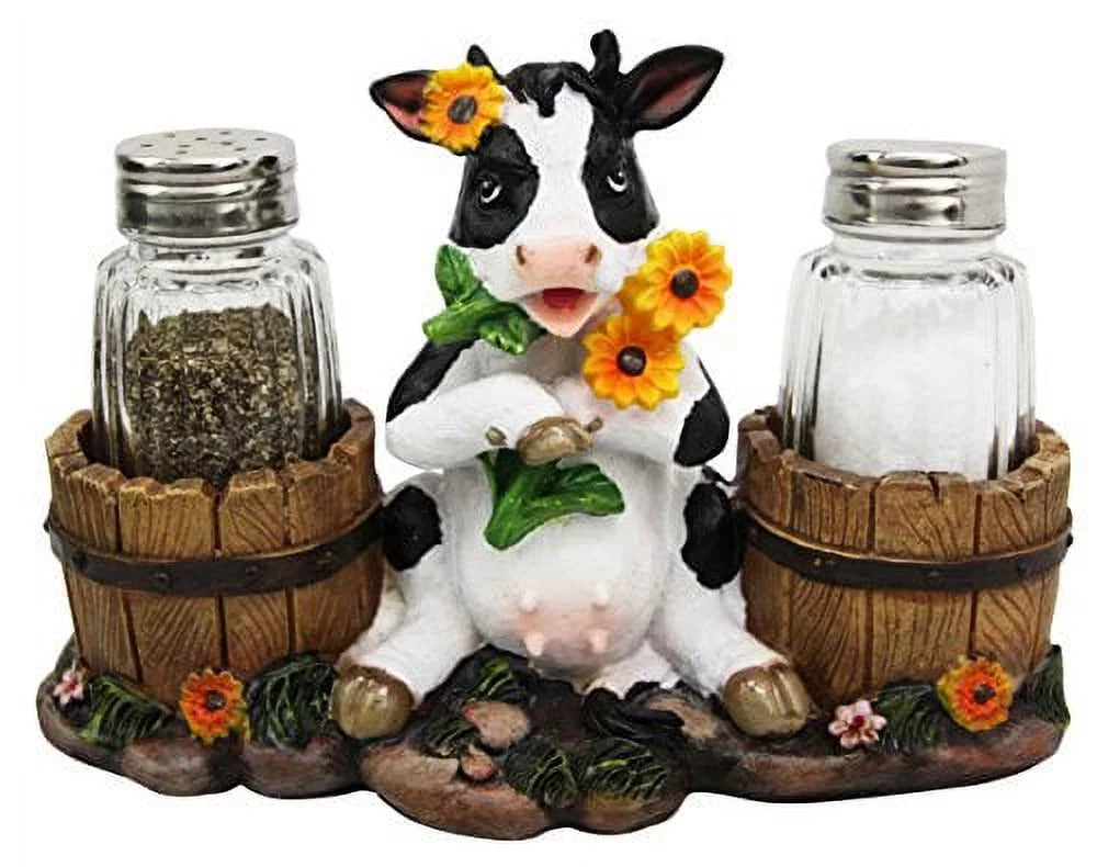 Sunflower Cow Salt And Pepper Shakers Set A3974