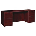 Mahogany Laminate 2 Drawer Double-Pedestal Credenza G487