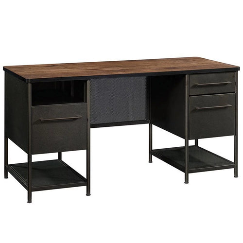 2 Piece Furniture Set with Executive Desk and 3-Drawer Metal Chest M45894