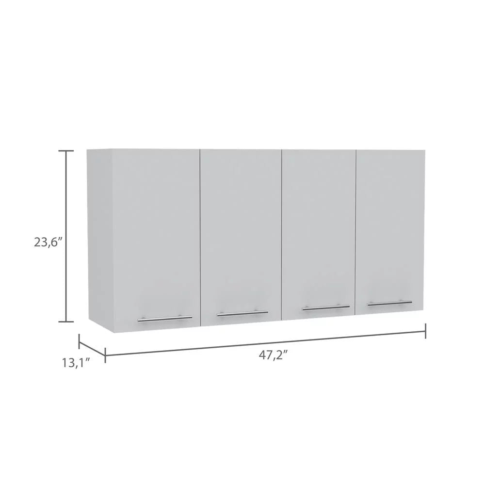 White 120 in. Wall Cabinet B142