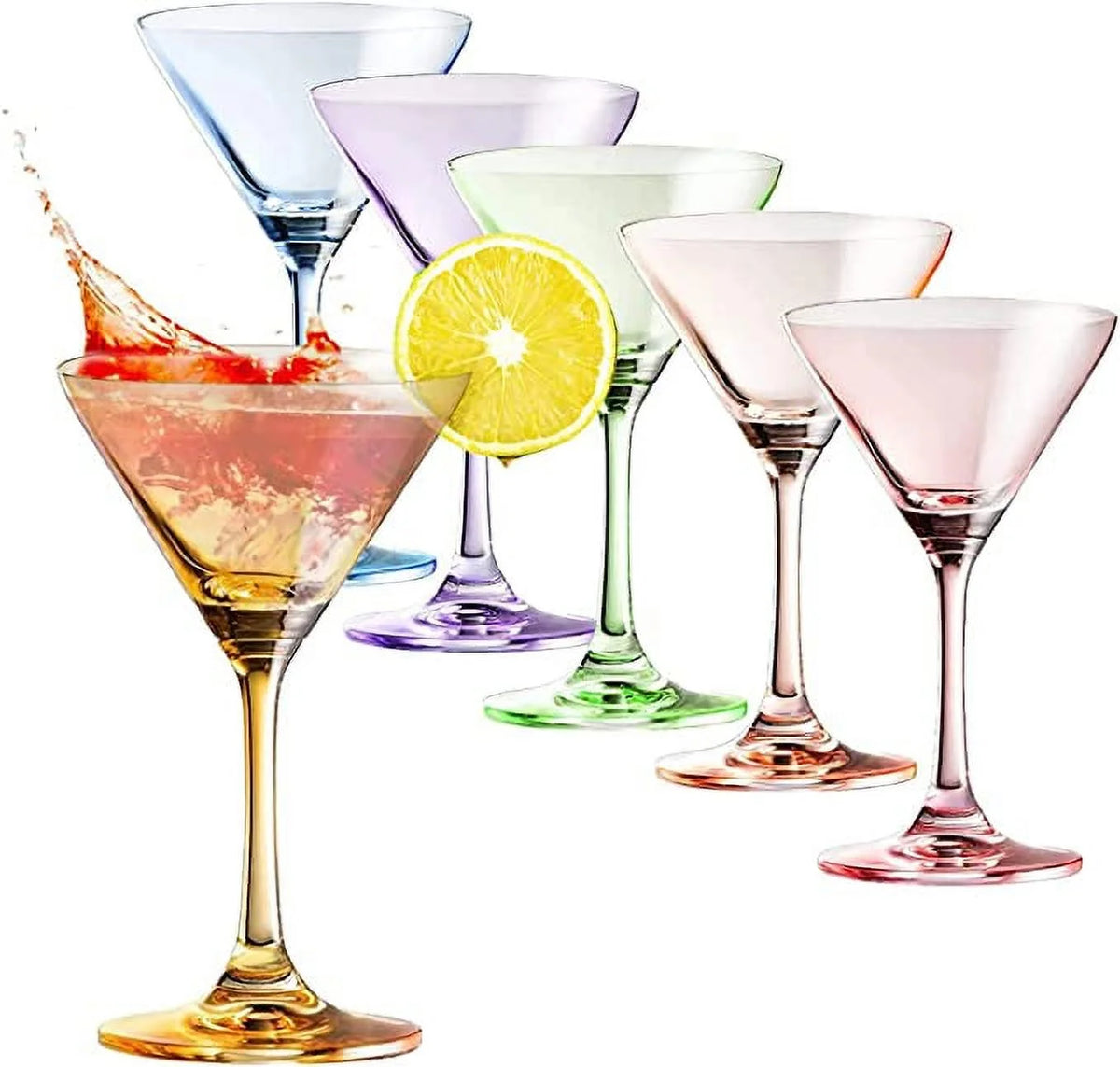 Set of 6 8oz Crystal Martini Glasses X943346