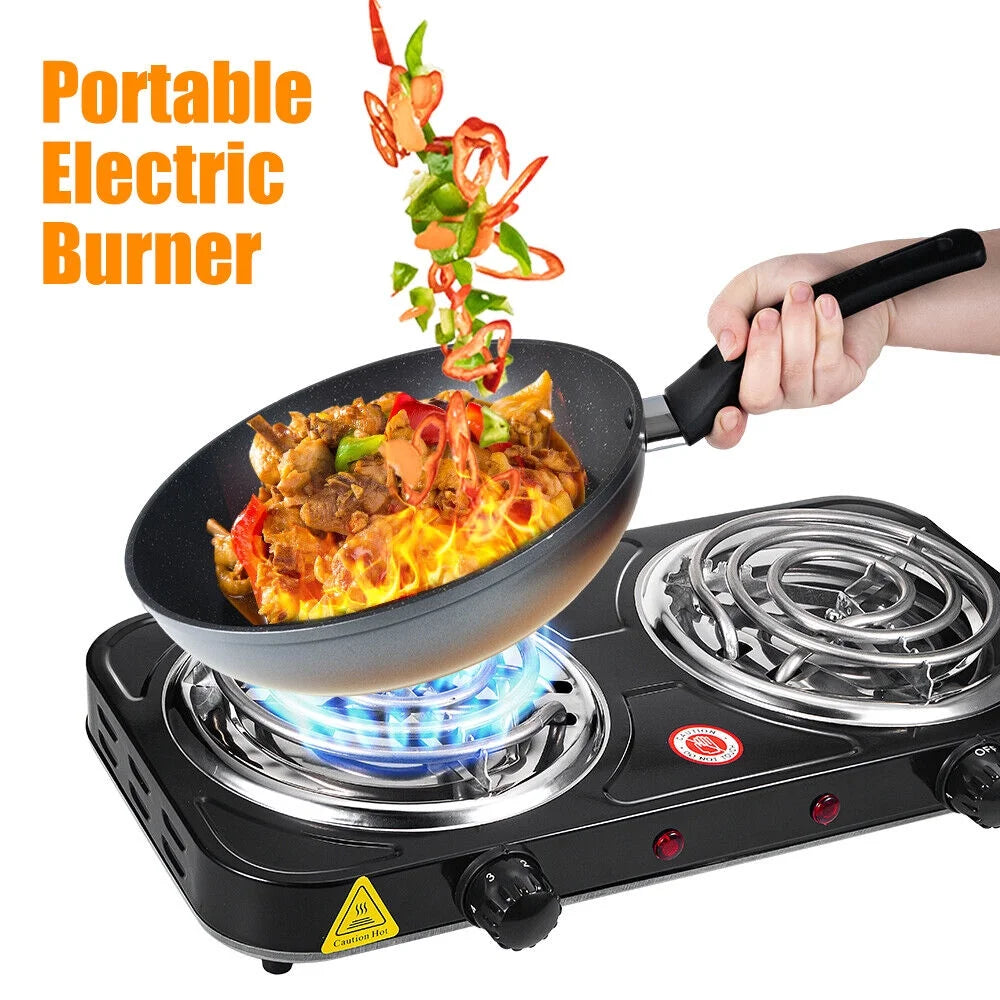 Electric Double Burner Portable Camping Stove M94241