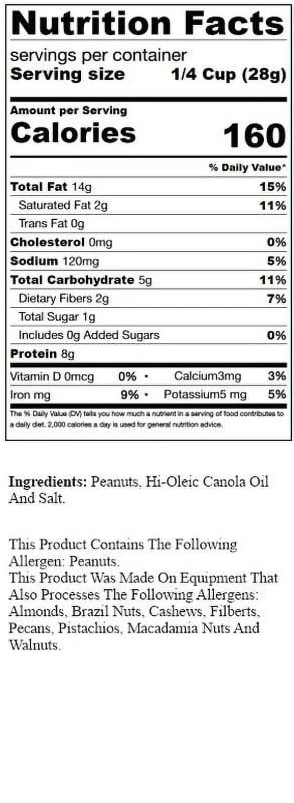 Roasted Salted Spanish Peanuts 3 Pounds X660