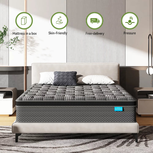 10" Memory Foam Pocket Spring Hybrid Mattress L305