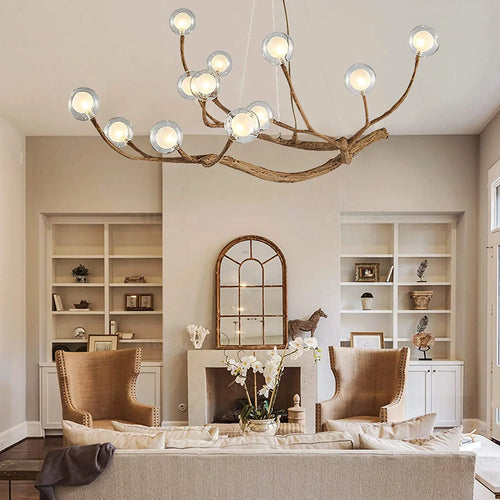 12 Lights Glass Bubble LED Chandelier L599419