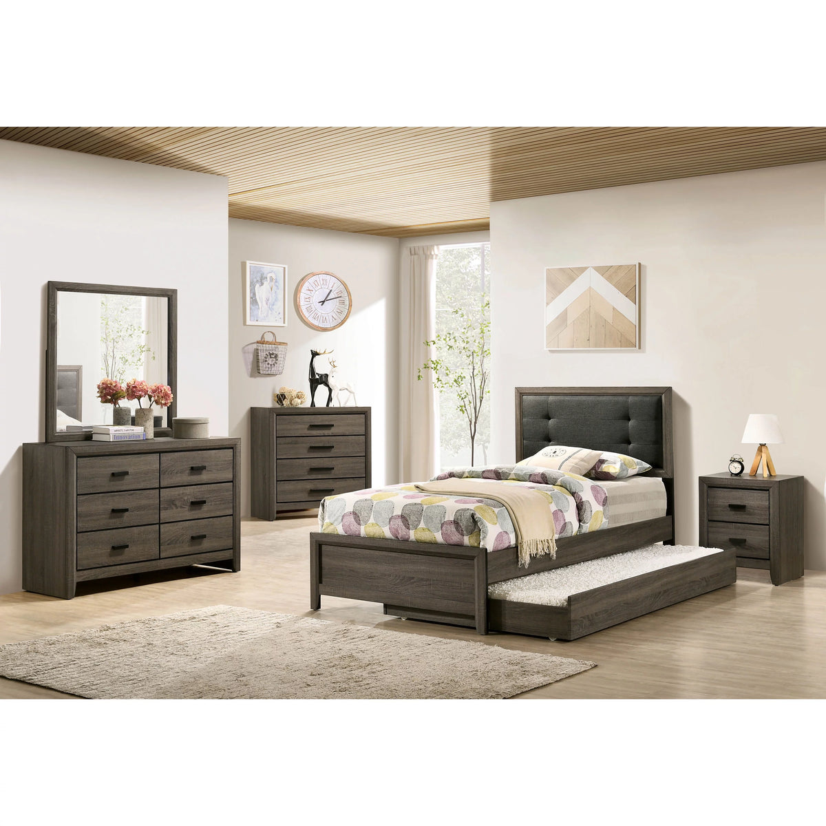 19" x 24" Gray Dresser Mirror U30400