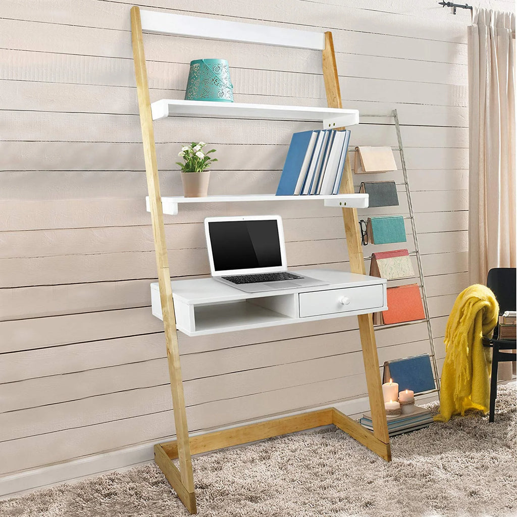 Freestanding Ladder Desk with Drawer I662