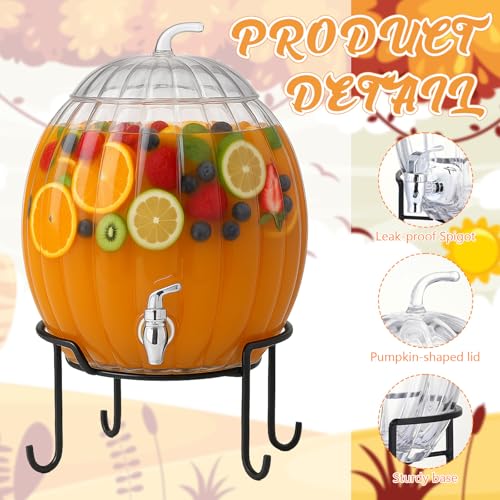 1.3 Gallon Glass Beverage Dispenser with Stand and Spigot N8650