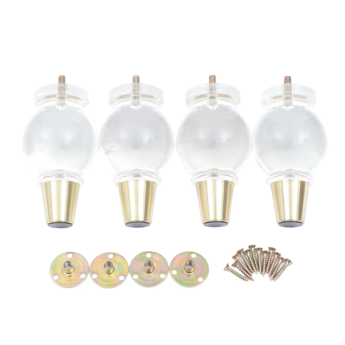 Set of 4 Clear Acrylic Furniture Legs C111