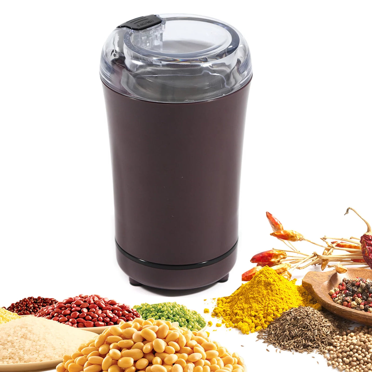 110V Electric Coffee Grinder with Stainless Steel Bowl L752778