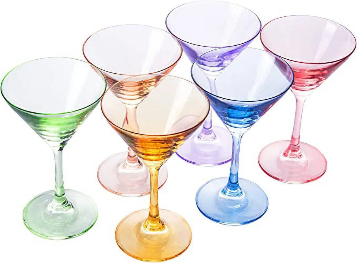 Set of 6 8oz Crystal Martini Glasses X943346