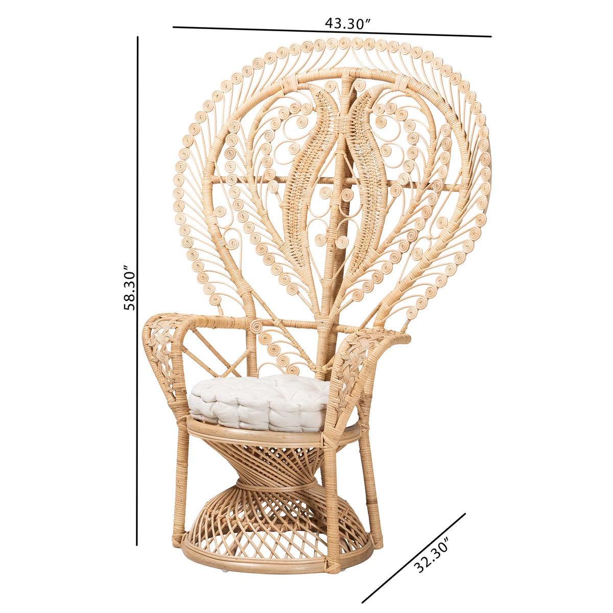 Natural Brown Rattan Chair P491