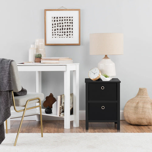 2 Drawer Night Stand Black C49548