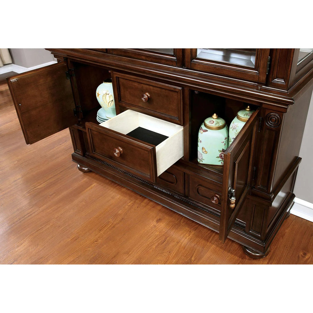 Brown Wood Hutch Buffet N6018