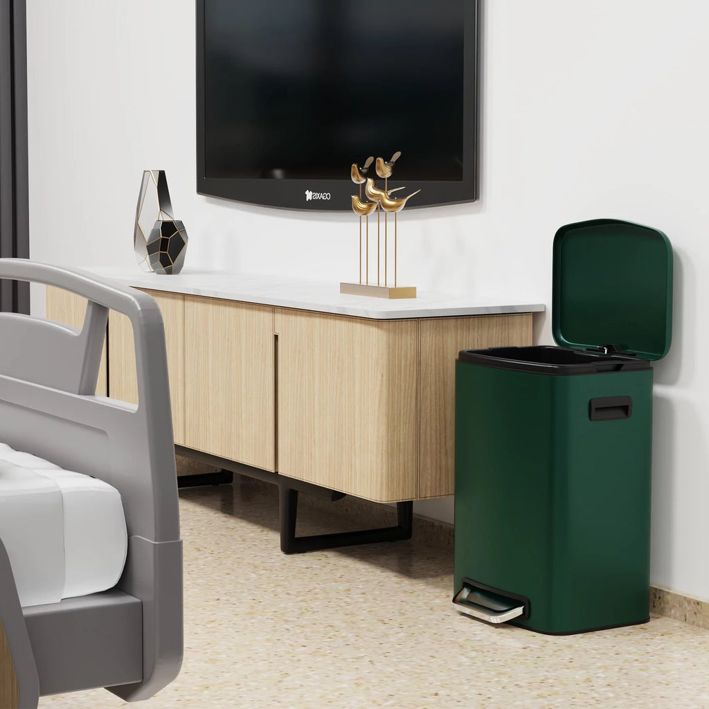 13 Gallon 50L Stainless Steel Trash Can with Lid G1555