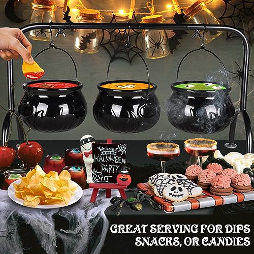 3 Ceramic Witches Cauldron Serving Bowls Set N807