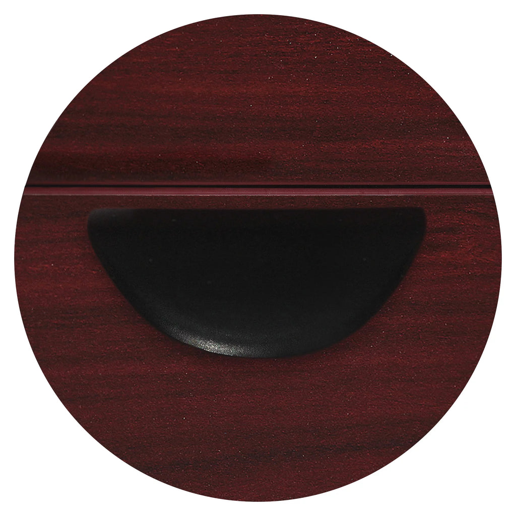 Mahogany Laminate 2 Drawer Double-Pedestal Credenza G487