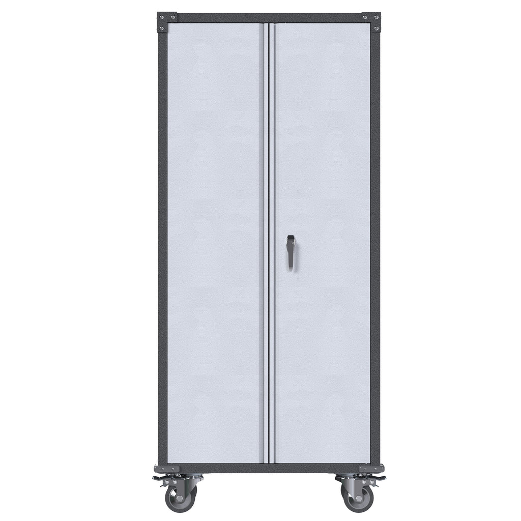 Metal Rolling Storage Cabinet with Hanging Rod H677266