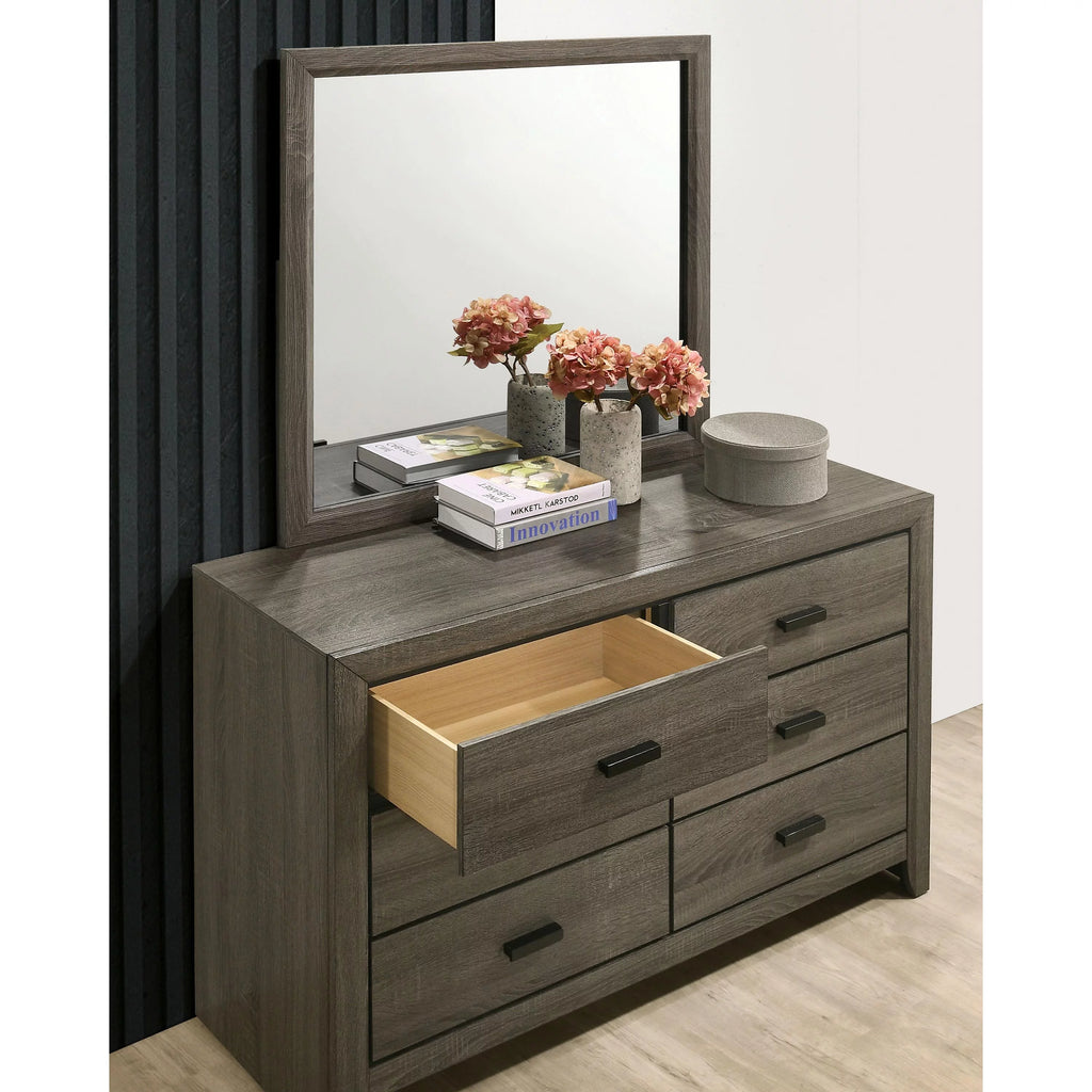 19" x 24" Gray Dresser Mirror U30400