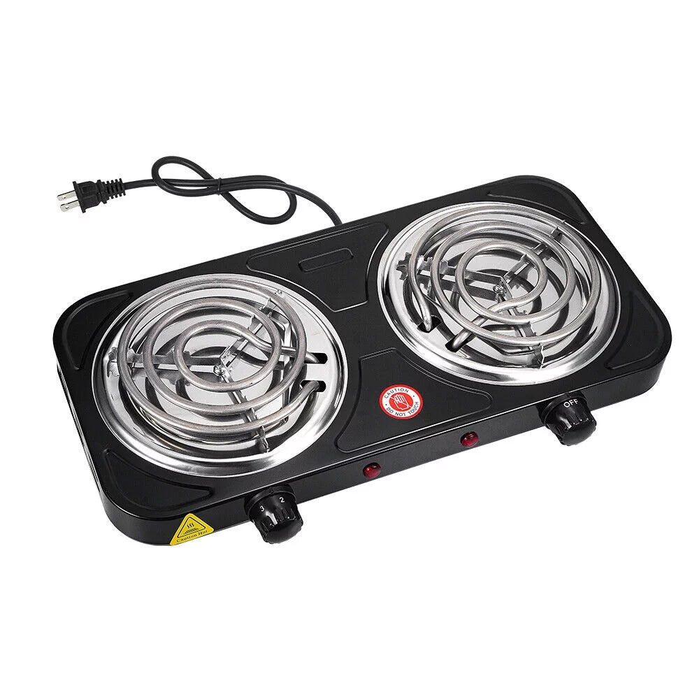 Electric Double Burner Portable Camping Stove M94241