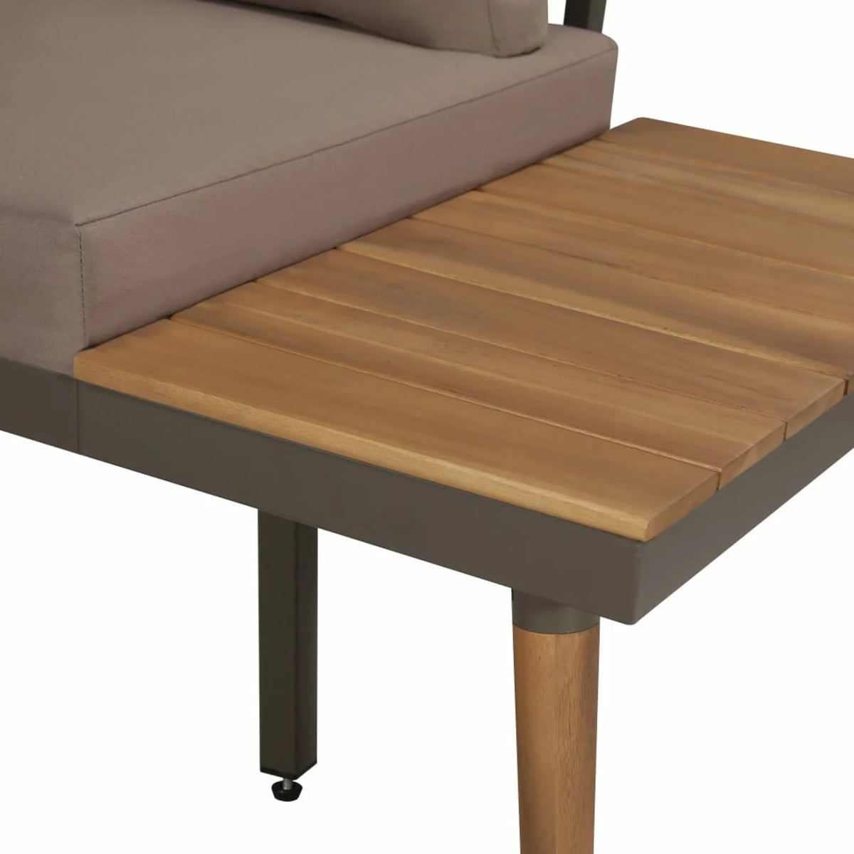 4 Piece Acacia Wood Patio Lounge Set with Cushions T840