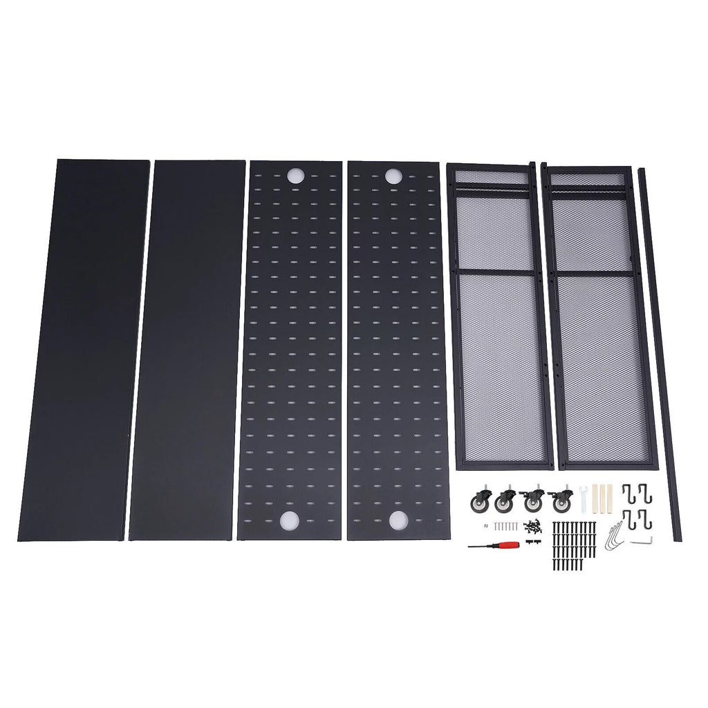 5 Tier 3 Door Metal Storage Cabinet with Wheels V564637