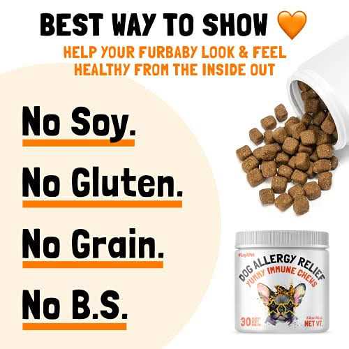 Allergy Relief Chews for Dogs with Kelp Colostrum & Bee Pollen B735