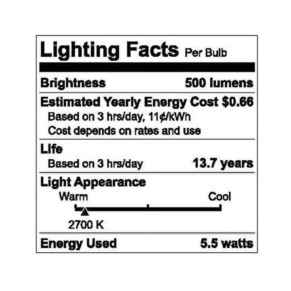 6-Pack Dimmable Soft White LED Decorative Light Bulbs N202