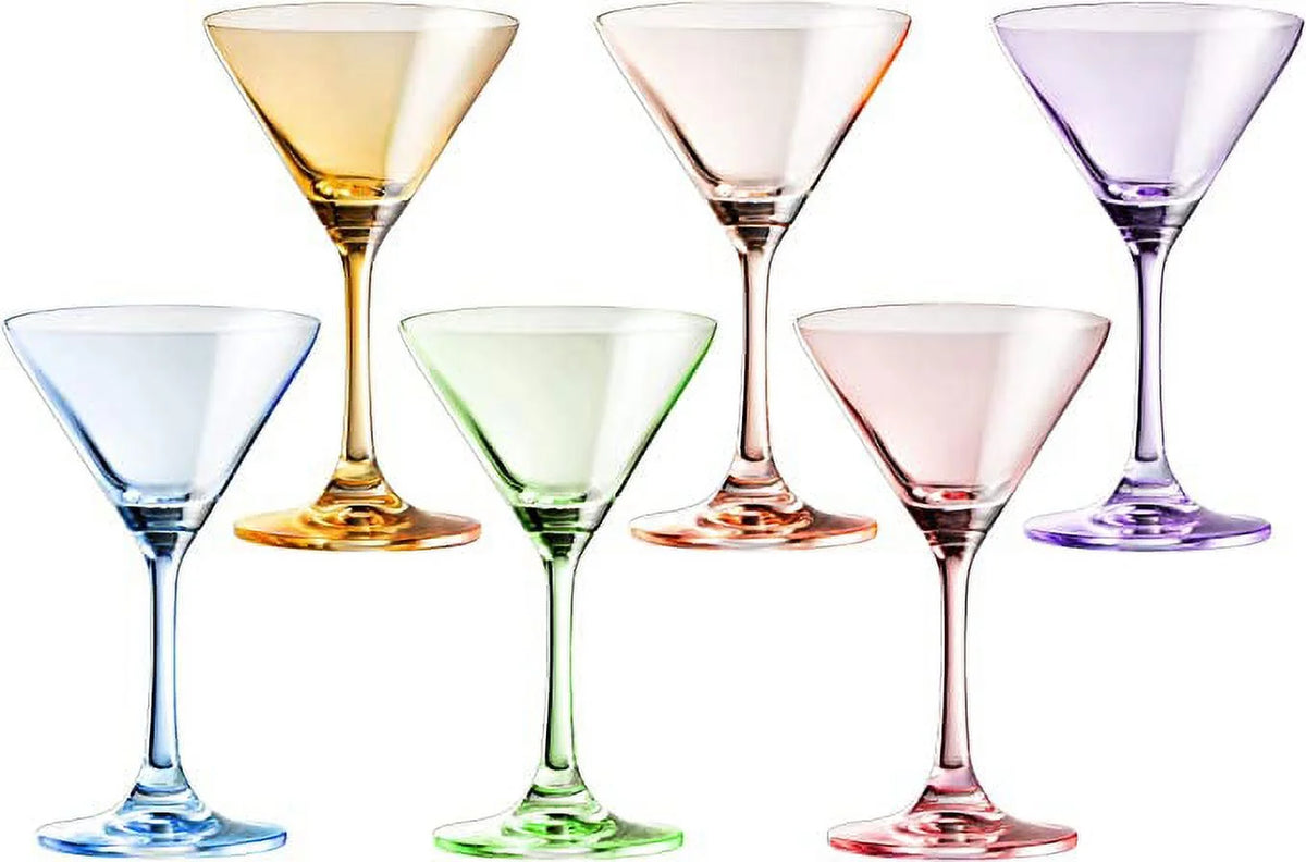 Set of 6 8oz Crystal Martini Glasses X943346