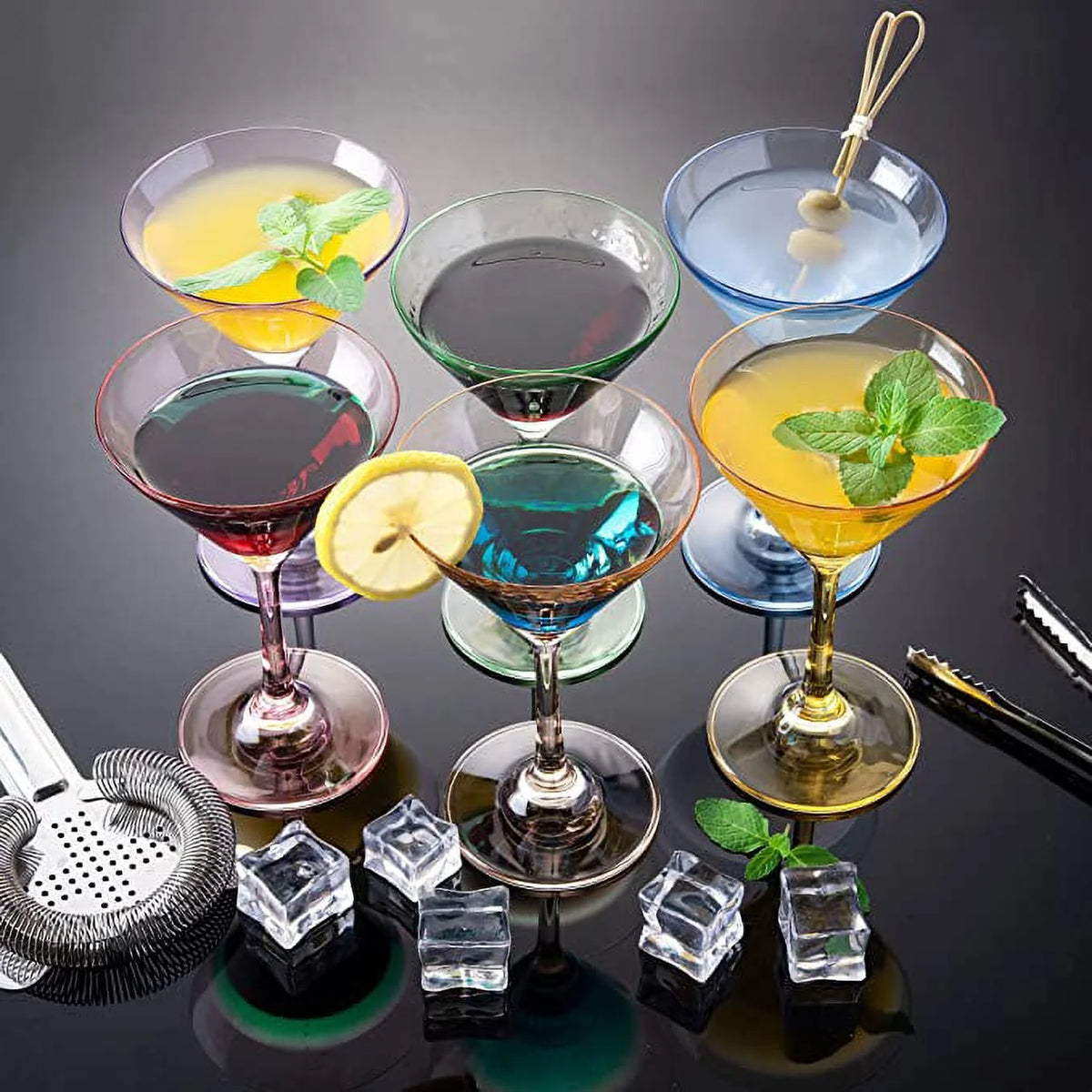 Set of 6 8oz Crystal Martini Glasses X943346